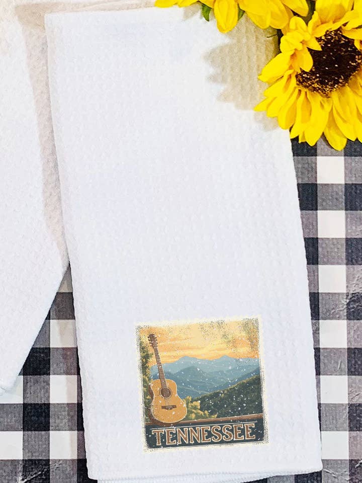 Torchon de cuisine gaufré vintage Tennessee Stamp pour la vente par Wholesale Accessory Market