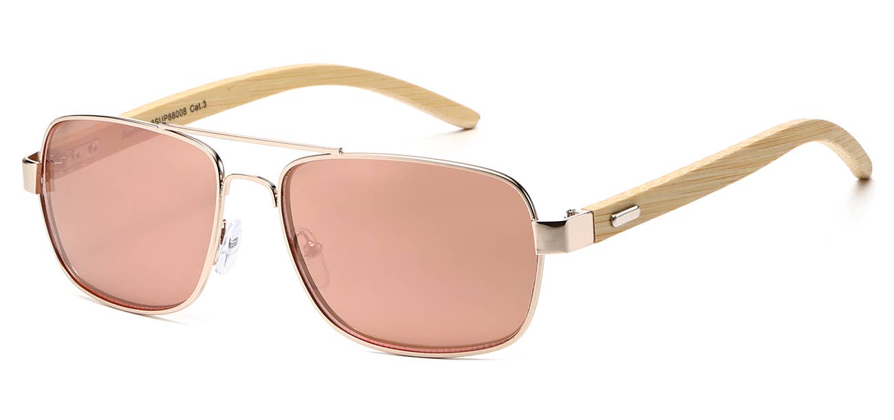 Sunrayzz Imports – wholesale Sunglasses – Unisex – Bamboo Temple Square Sunglasses sup880084