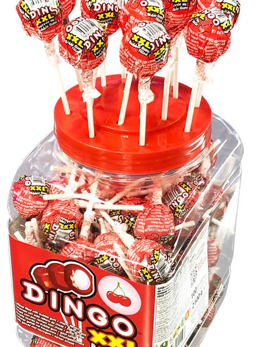 ViVapop XXL 100 Bubble Gum Filled Lollipop Cherry Flavor for wholesale by Dazzler