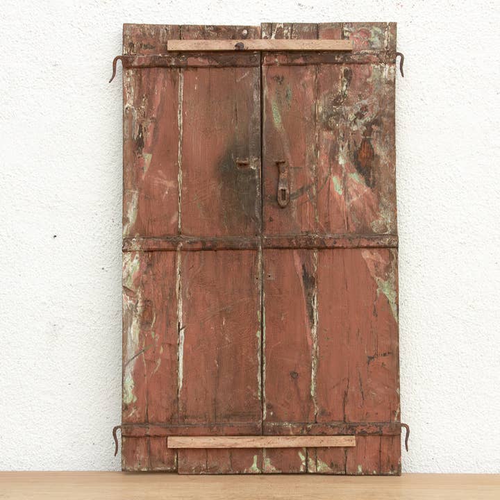 De-cor - Wholesale Wall Accent - 19th Century Rustic Indian Teak Window/Wall Art8