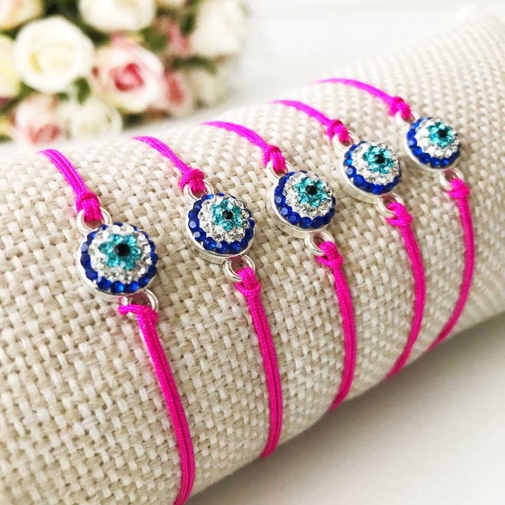 Evileyefavor - Wholesale Charm/Dangle Bracelet - Evil Eye Bracelet, Pink String Bracelet, Adjustable Thread Bracelet7
