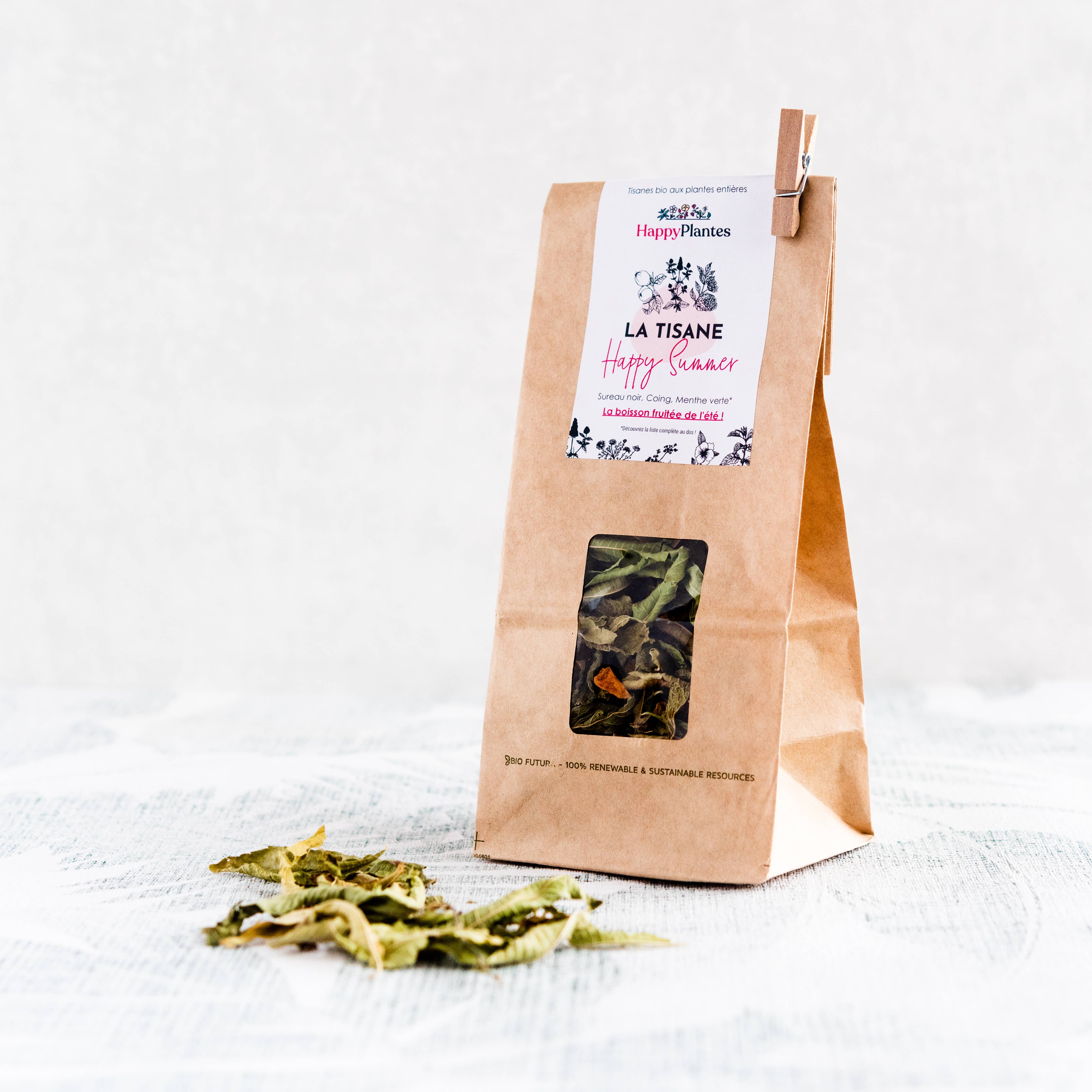 Happy Plantes - Wholesale Health/Detox Tea - Organic herbal tea Digestion  summer hibiscus fruit, 30g0