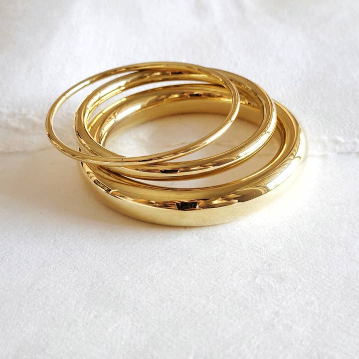 Bisjoux - Wholesale Jewelry Set - Brass simple Simplicity Bangle bracelet Set