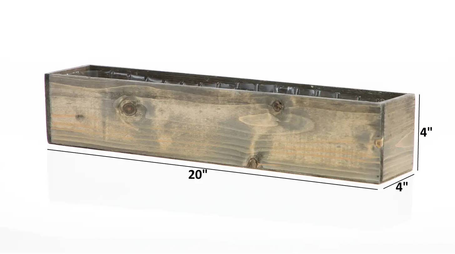 UNIMIX FLORAL - Wholesale Planter Box - Wood Planters/Containers 20"x4"8