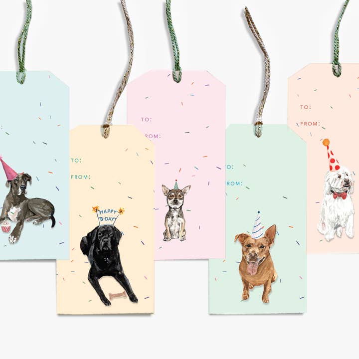 Étiquettes cadeau d'anniversaire avec ruban pour la vente par The Scribblist