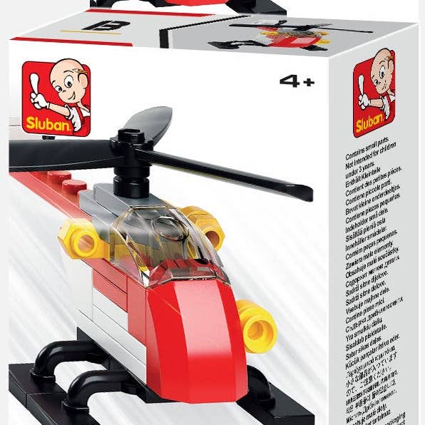Texas Toy Distribution – wholesale Byggsats - Barn – Builder brandbil och helikopter byggsats, 2 av varje kit A-D5