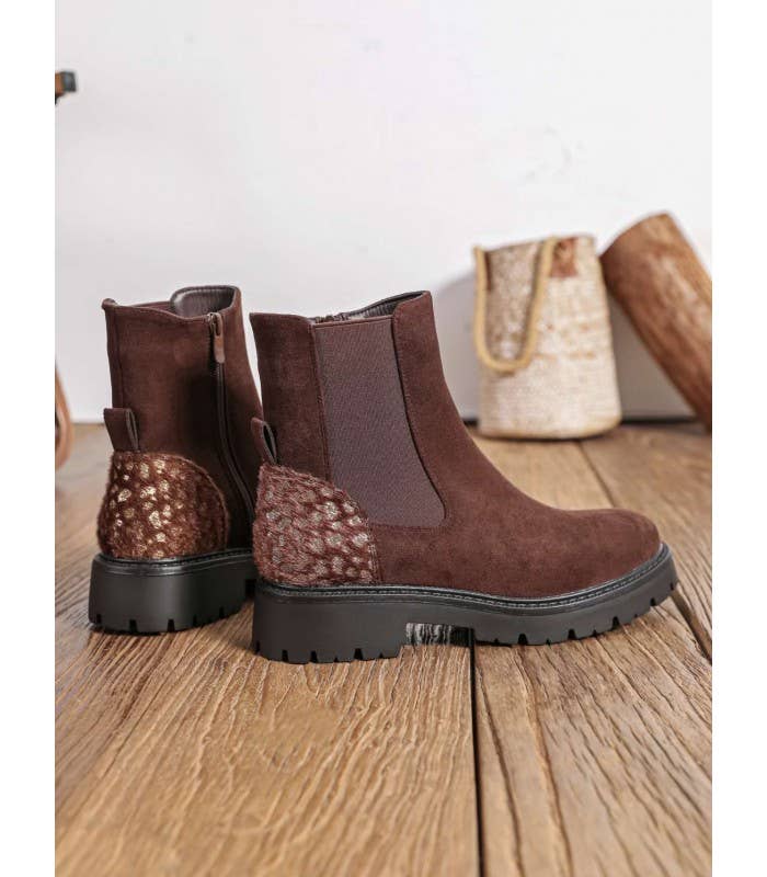 SWEET MAGIC SHOES & BAGS - Wholesale Booties - Women's - SUEDE CASUAL ANKLE BOOTS1