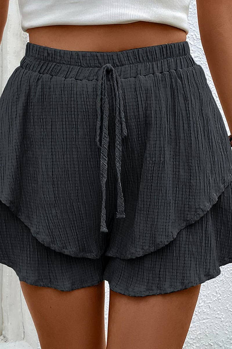 NINEXIS - Wholesale Shorts - Women's - CWBSP0320_DOUBLE LAYERED ELASTIC WAIST SHORT PANTS8