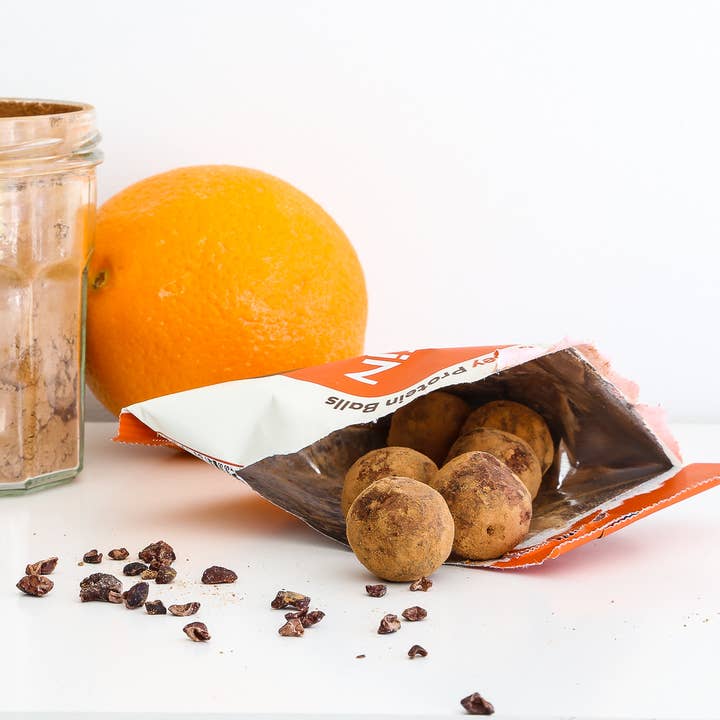 The Protein Ball Co – wholesale Snack bar – CACAO & ORANGE- High Protein Balls - 10 x 45g5