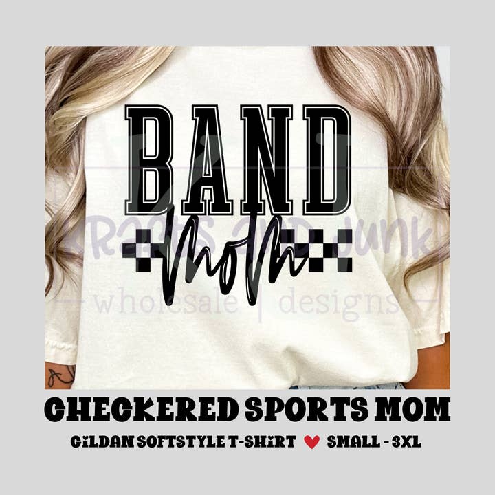 Checker Mom Sports T-shirt for wholesale by Krafts and Junk TX