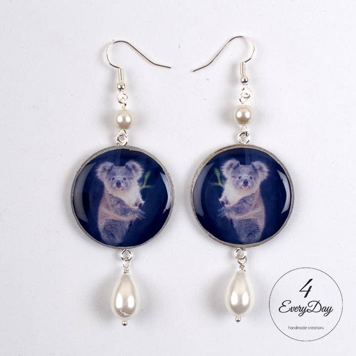 Boucles d'oreilles : Koala pour la vente par 4everyday Handmade