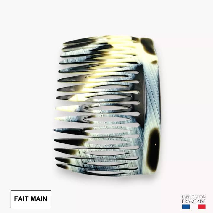 Pique et Pince - Wholesale Hair Accessories Set - Women's - 15-tooth hair comb - Black horn2