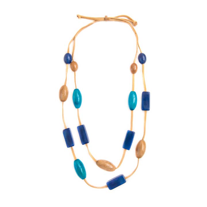 Organic Tagua Jewelry - Wholesale Beaded/Pearl Necklace - Karina Necklace