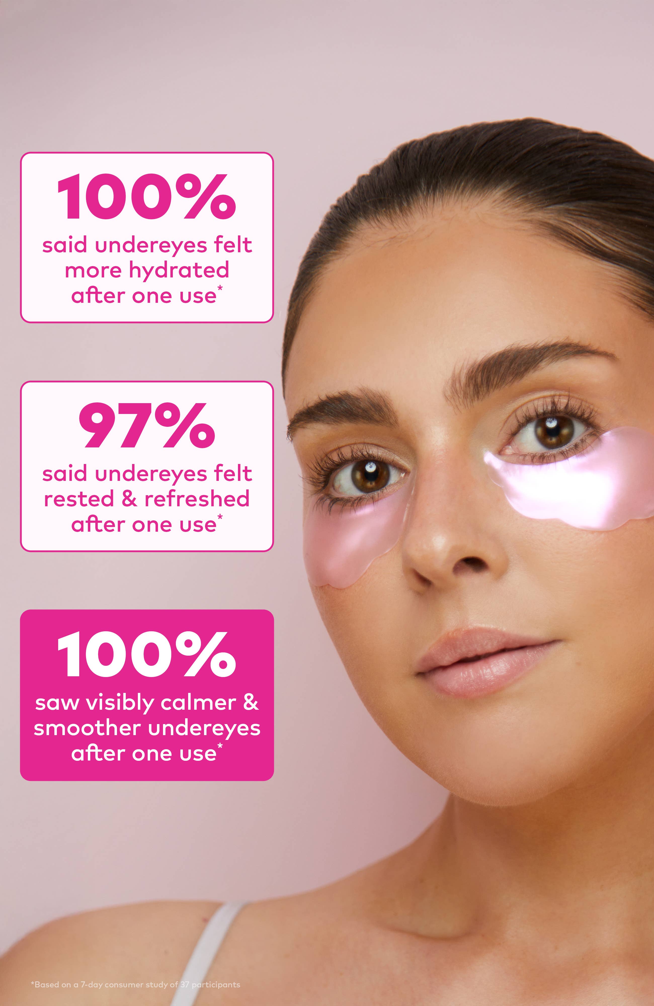 The Original MakeUp Eraser – wholesale Mask för ögonbehandling – Hydrogel ögonmasker - Sjögräsbaserade med lugnande körsbär3