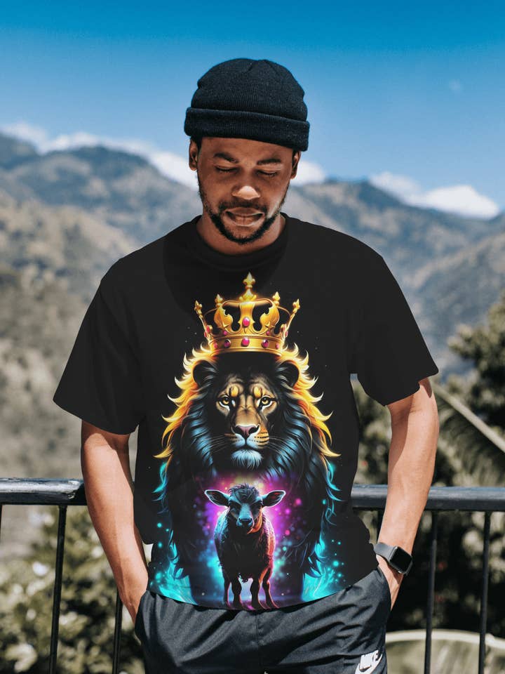 O Leão e o Cordeiro por atacado de Kusttom Apparel