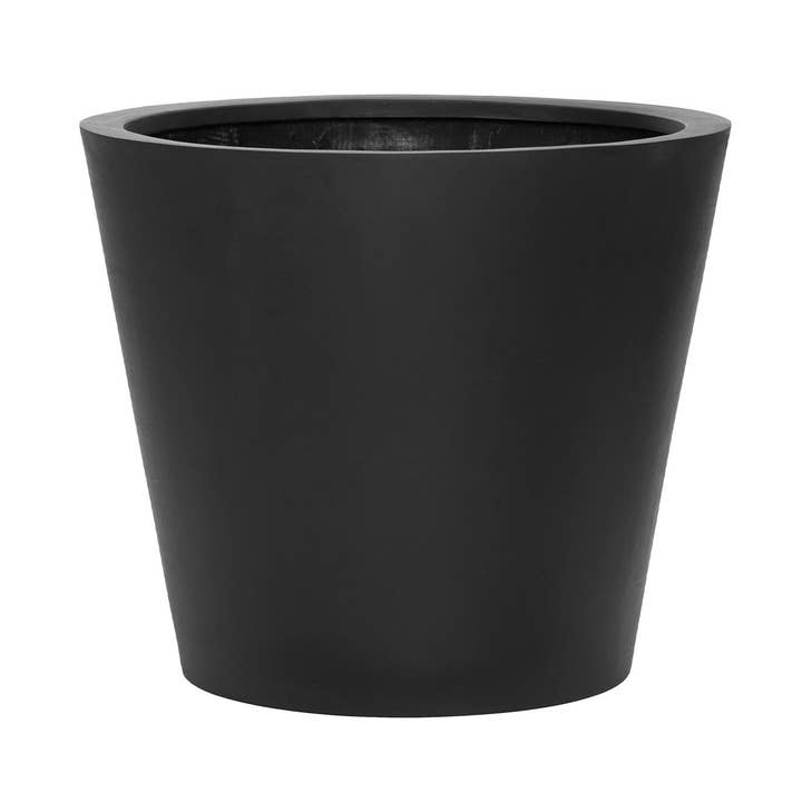 Bucket M - Black - L22,83in x W22,83in x H19,69in for wholesale by Pottery Pots