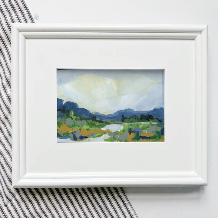 Palos Verdes-ökenlandskap, originalmålning på panel för wholesale av Green Barn Studio