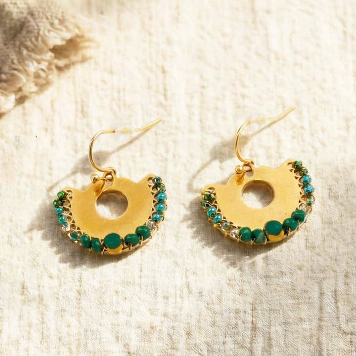 Solaris Handwired Dangle Earrings for wholesale by Verna Artisan Works