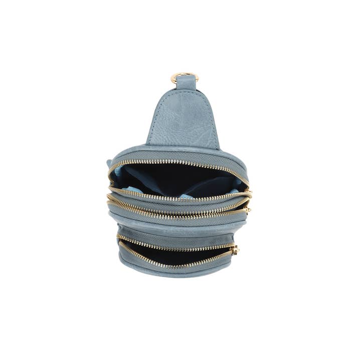 KAYLA+AVA - Vente Sac à bandoulière – femme - Sac à bandoulière à compartiments multiples en cuir végétalien vieilli Gia7