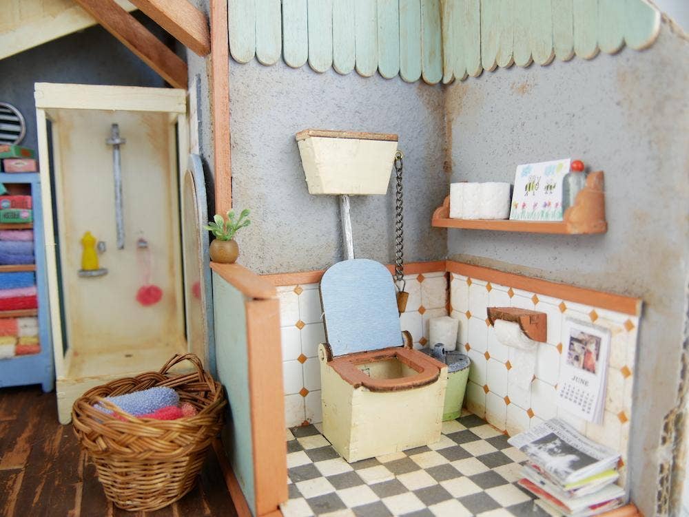Het Muizenhuis - Wholesale DIY Craft Kit - Kids DIY Dollhouse Furniture Kit - Bathroom (Scale 1:12)8