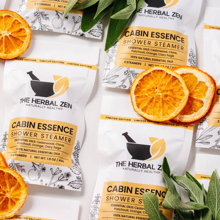 The Herbal Zen - Vente Bombe de douche/galet bien-être pour la douche - Vapeurs de Douche Automne & Hiver - 5 $ Chaleureux Cadeau de Bas1