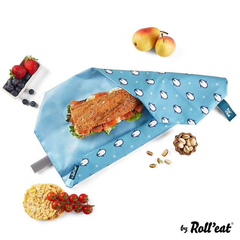Brotzeit - Wholesale Zakje/kleedje voor voedsel - Roll'eat Boc`n`Roll ANIMALS Collection Sandwich Wrap wasbare snackzak broodzak4