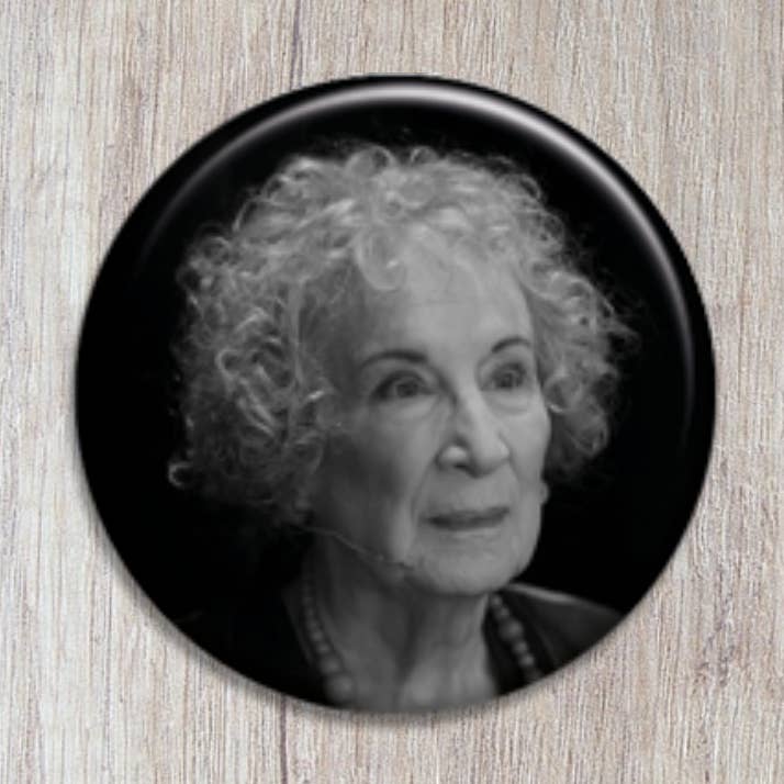 Margaret Atwood - Button for wholesale by Momokin
