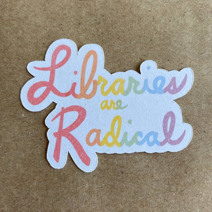 Aufkleber „Bibliotheken sind radikal“ für den Großhandel von AnneArchy