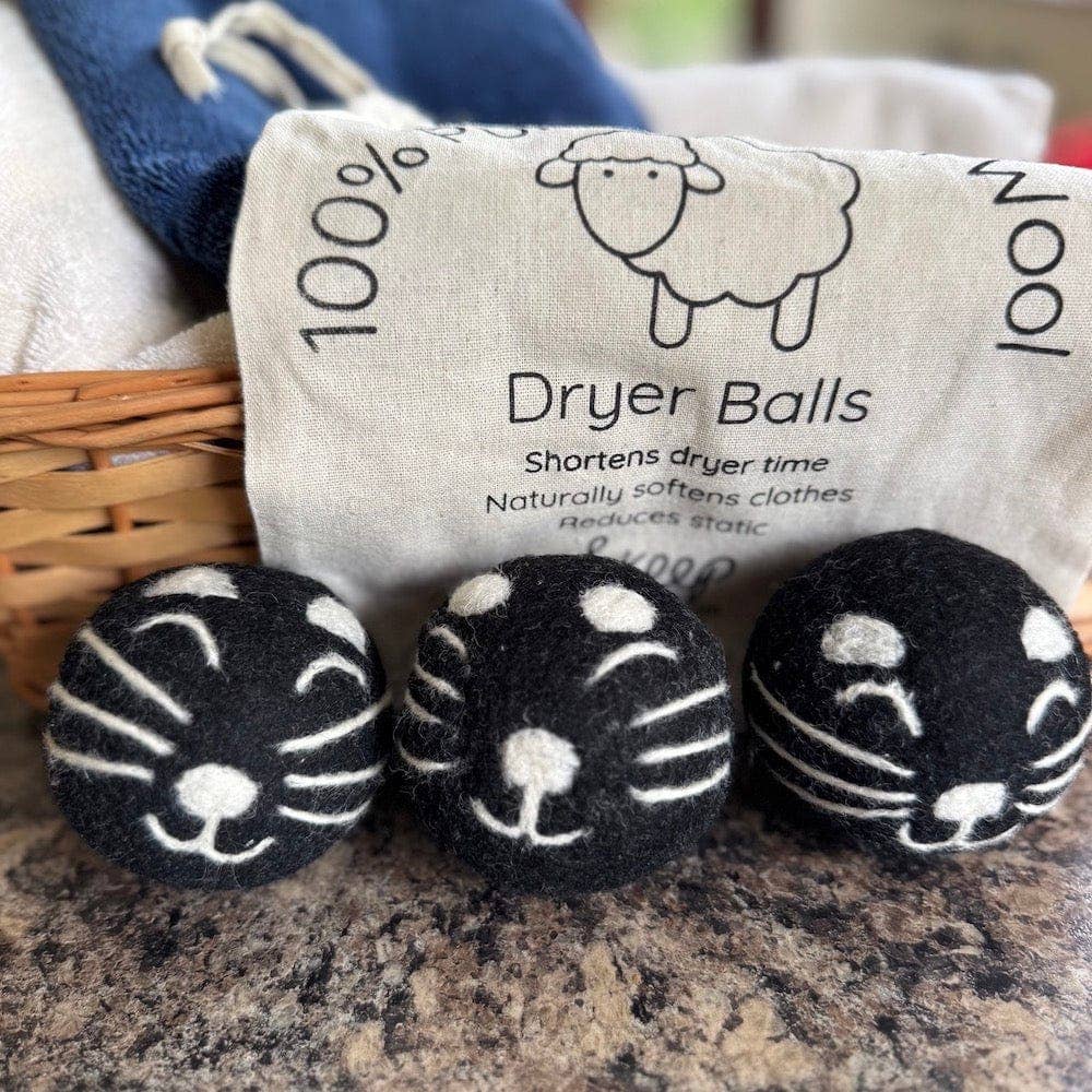 &Keep – wholesale Dryer balls – Cat Wool Dryer Balls - Set of 3 & Storage Bag3