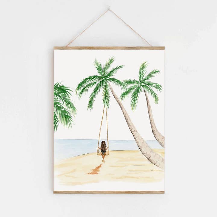 Days in Paradise Tropical Art Print for wholesale by Almeida Illustrations
