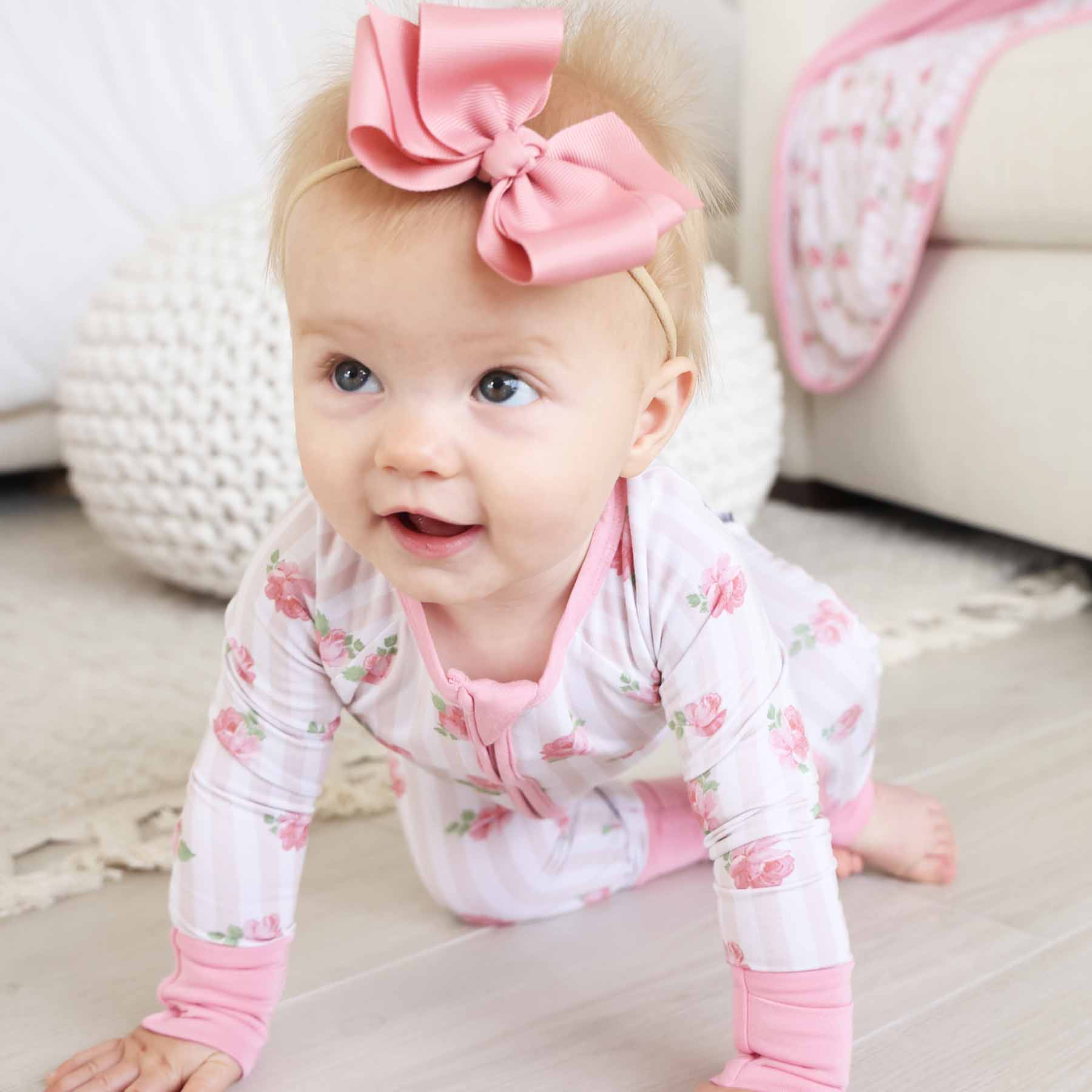 Caden Lane - Wholesale Jumpsuit - Baby - Rosy & Cozy Convertible Zip Romper11