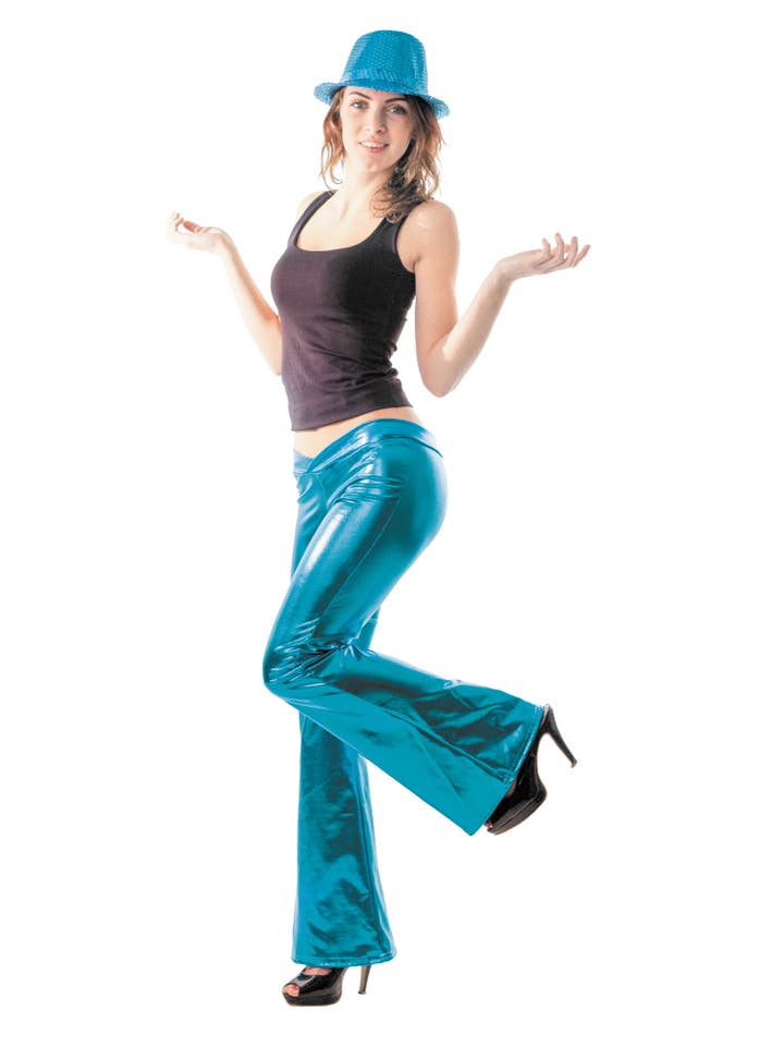 Party Pro – wholesale Costume – Unisex – TURQUOISE DISCO PANTS