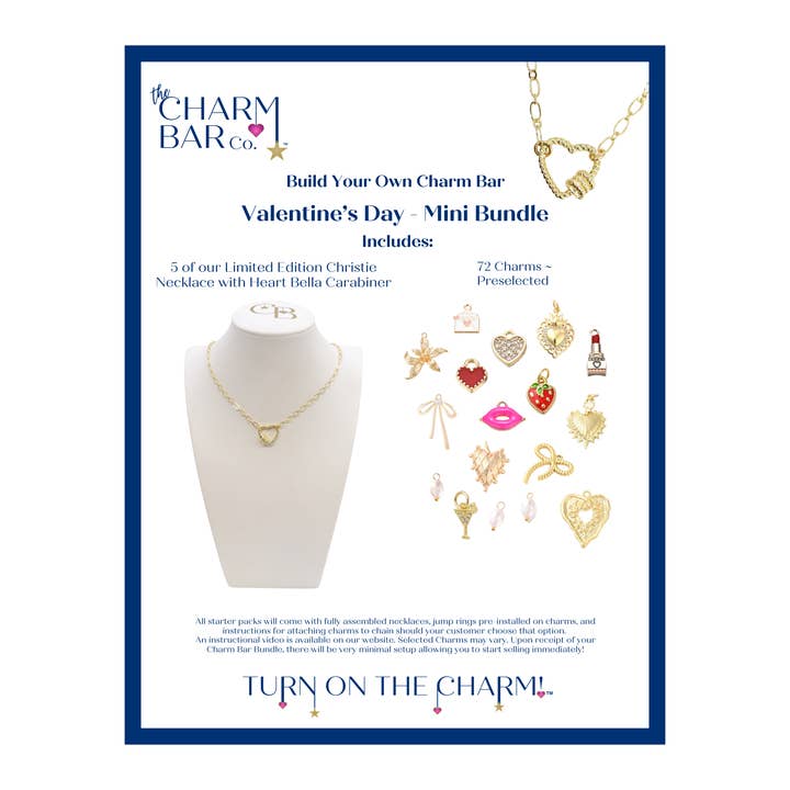 Valentinstag-Charme & Halsketten-Nachfüllung für den Großhandel von The Charm Bar Company