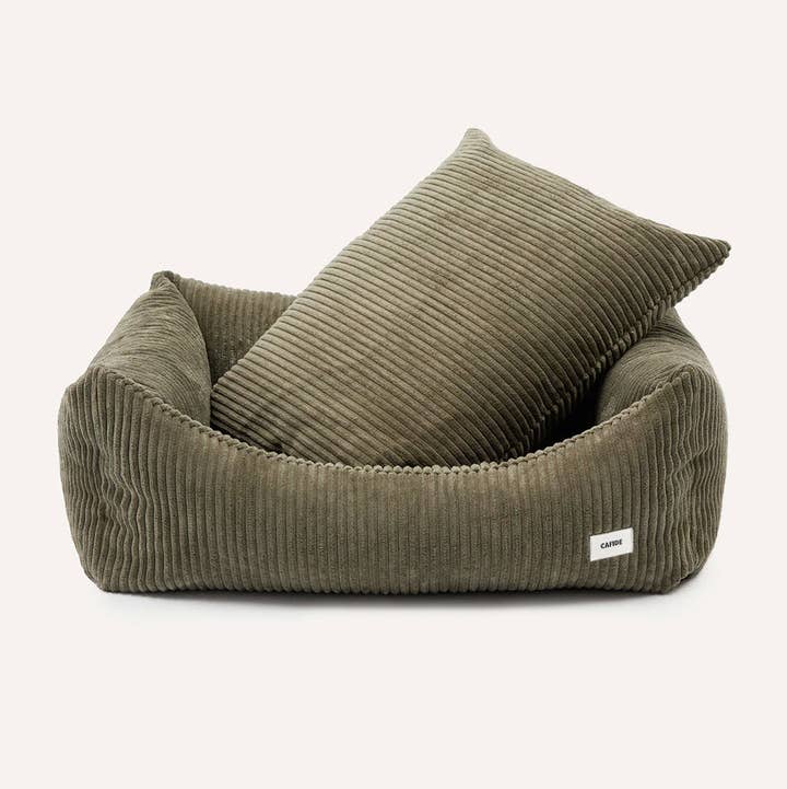 CAFIDE - Wholesale Pet Bed - Dog - Green Corduroy Dog Bed, Snozy0