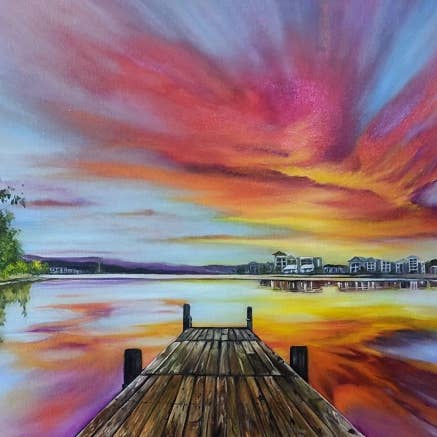 Nawras - Vente Tableau/dessin - Coucher de soleil rêveur1