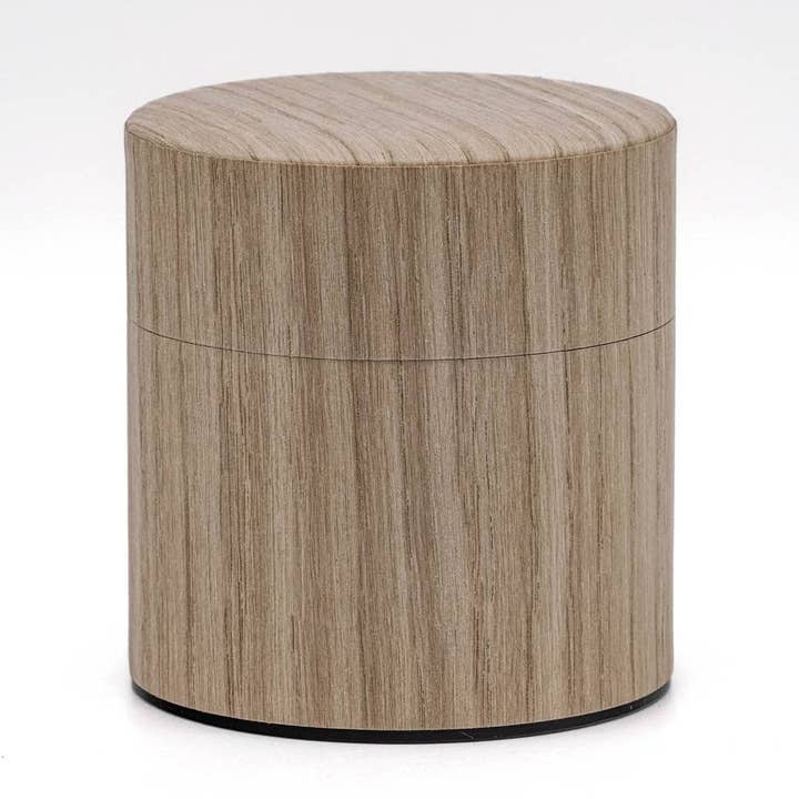 Chazutsu giapponese, contenitore per tè in metallo rivestito in legno naturale, 100 g, Kotodo per la vendita all'ingrosso da parte di Tezumi