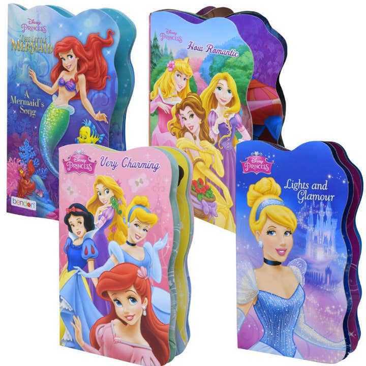 Disney Prinsessa 5"x8" Formad Kartongbok 4 Assorterade för wholesale av Deluxe Import Trading