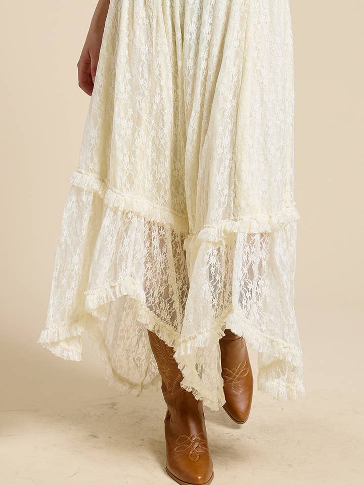 Zutter - Wholesale Skirt - Women's - LACE HANKY MAXI SKIRT0