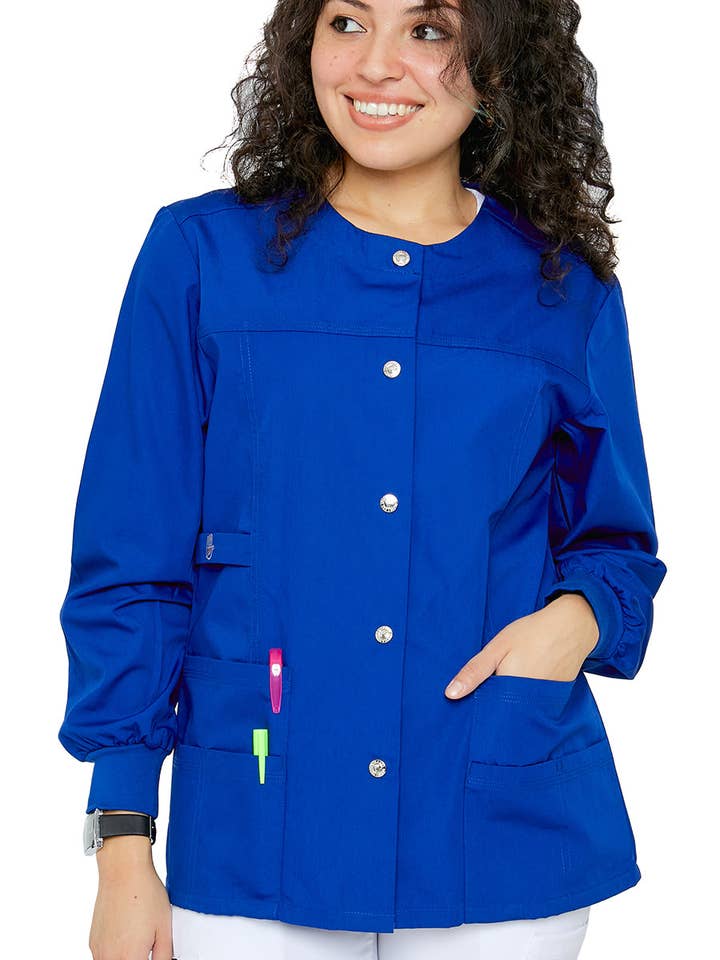 Dress A Med - Wholesale Jacket - Women's - Women's Snap Jacket Warm Up Uniform Scrub5