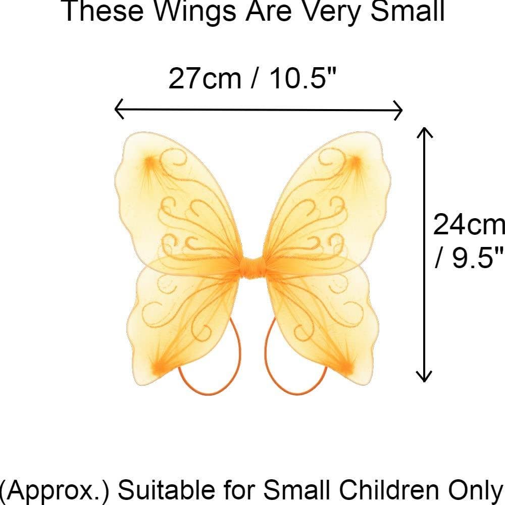 Topkids Accessories – wholesale Costume – Child – Angel Wings Fairy Butterfly Pixie Tinkerbell Fancy Dress Outfit Girls Dressing Up Costume Baby Toddler Kids Childs Small Tiny Mini Toy Fairywings Set Glitter17