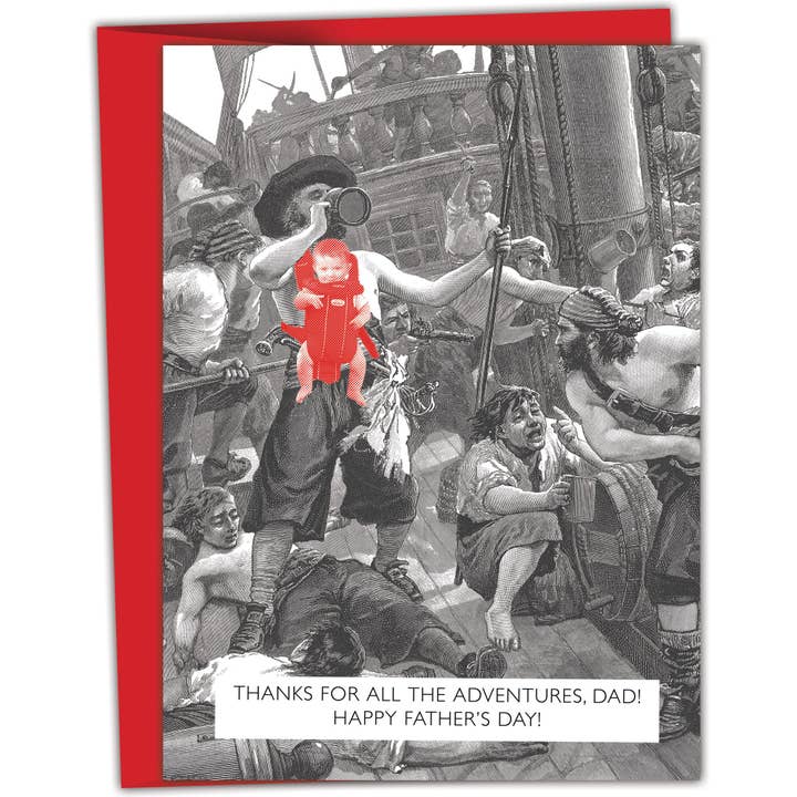 Merci pour les aventures, papa pour la vente par Black and White and Red All Over