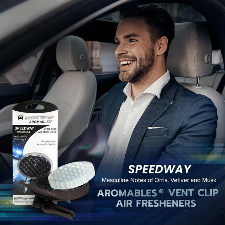 Belle Aroma® - Wholesale Car Freshener - Unisex - Aromables® Car Vent Clip Air Freshener - Speedway1