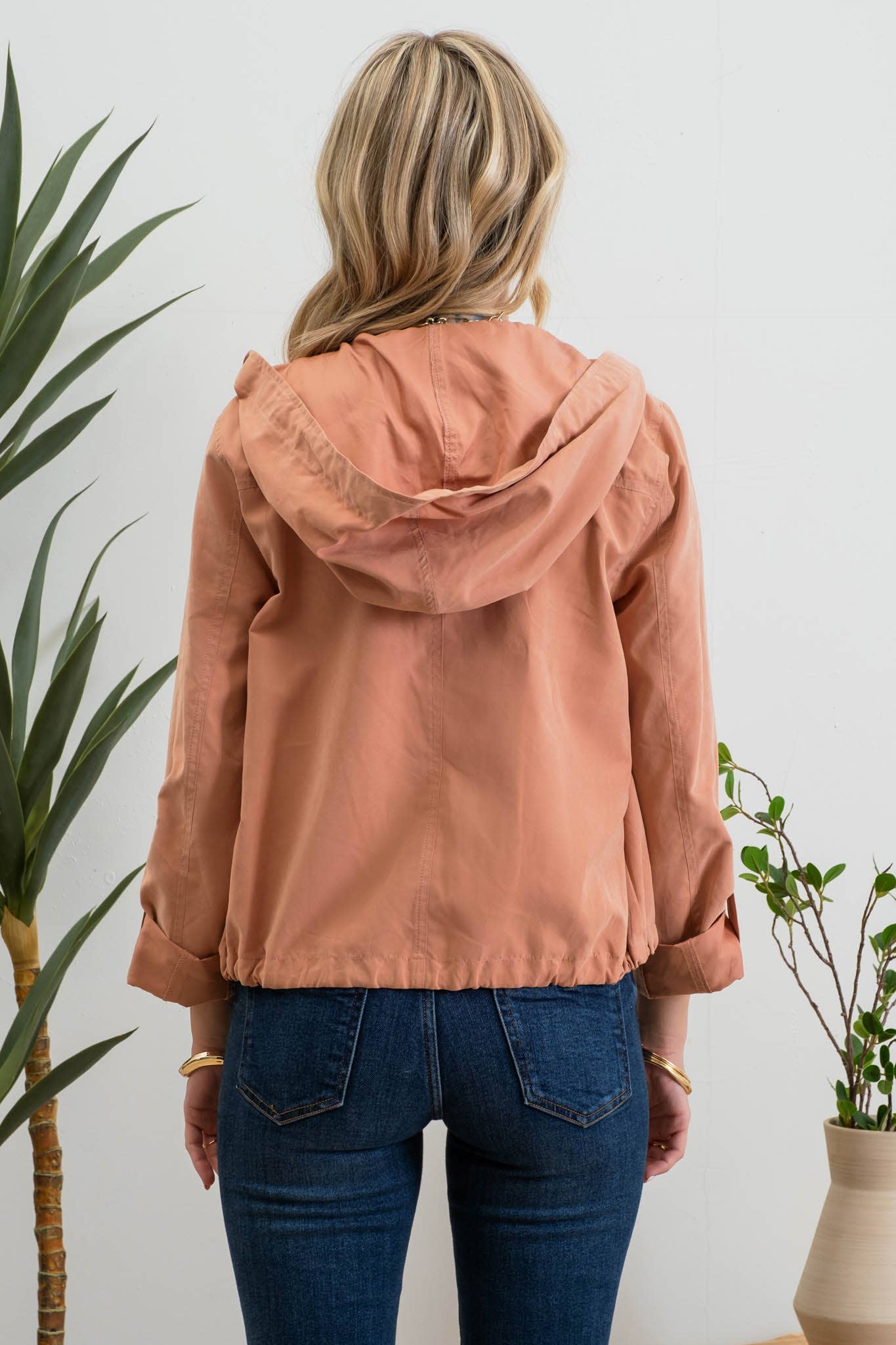 Blu Pepper - Wholesale Jacket - Women's - SNAP BUTTON ZIP UP HOODED JACKET53