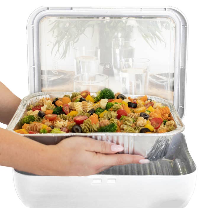 Fancy Panz - Wholesale Serving Tray - Classic Set - Pan Frame w/ Lid & Serving Spoon - White