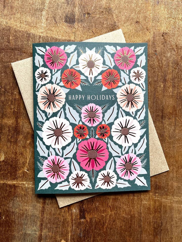 "Happy Holidays," Holiday Card for wholesale by Katharine Watson