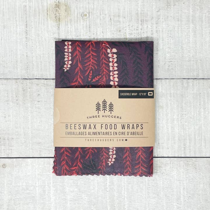 Beeswax Casserole Wrap - Falling Fuchsia for wholesale by Three Huggers