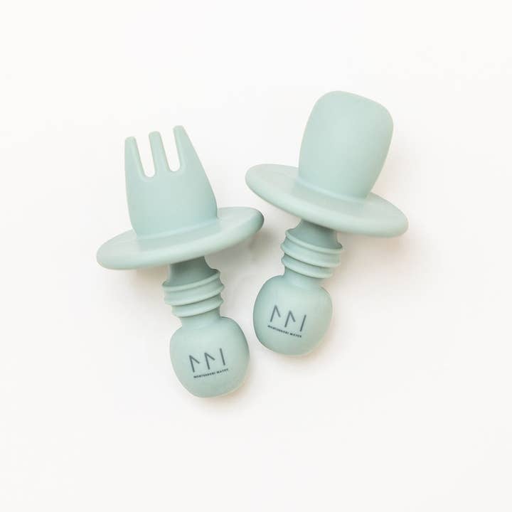 Montessori Mates Pty Ltd - Wholesale Flatware set – Kids & Baby - Baby's First LFGB Silicone Cutlery Set4