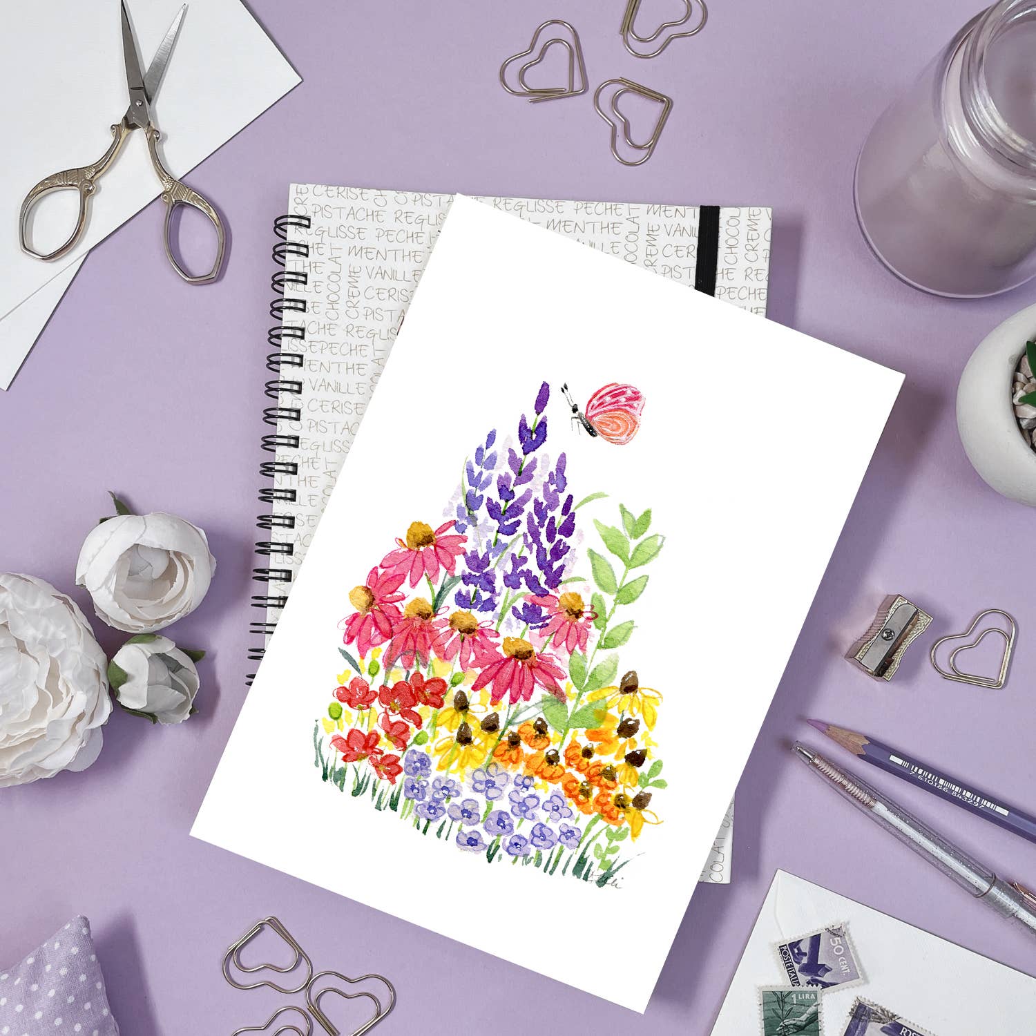 Kelli McNichols Art - Wholesale Everyday Greeting Card - Wildflower Garden2