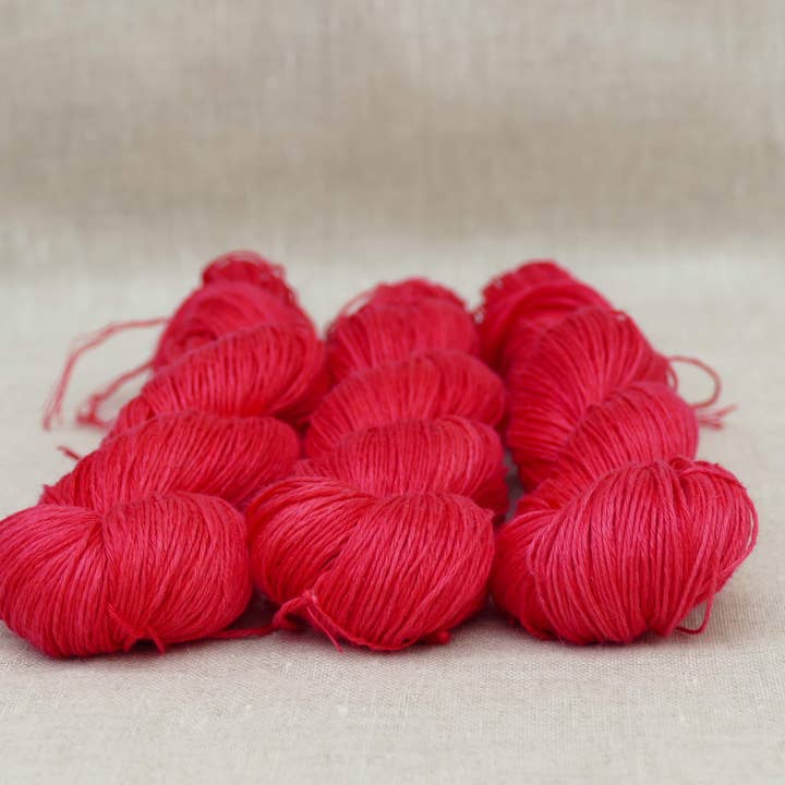 eco-stitch - Wholesale Yarn - Hand-dyed Linen Yarn for Craft, Knitting, Crochet. Poppy.1