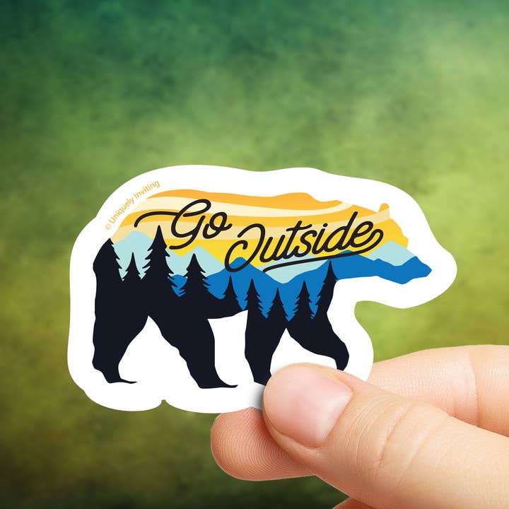 Go Outside Sticker for wholesale by Uniquely Inviting